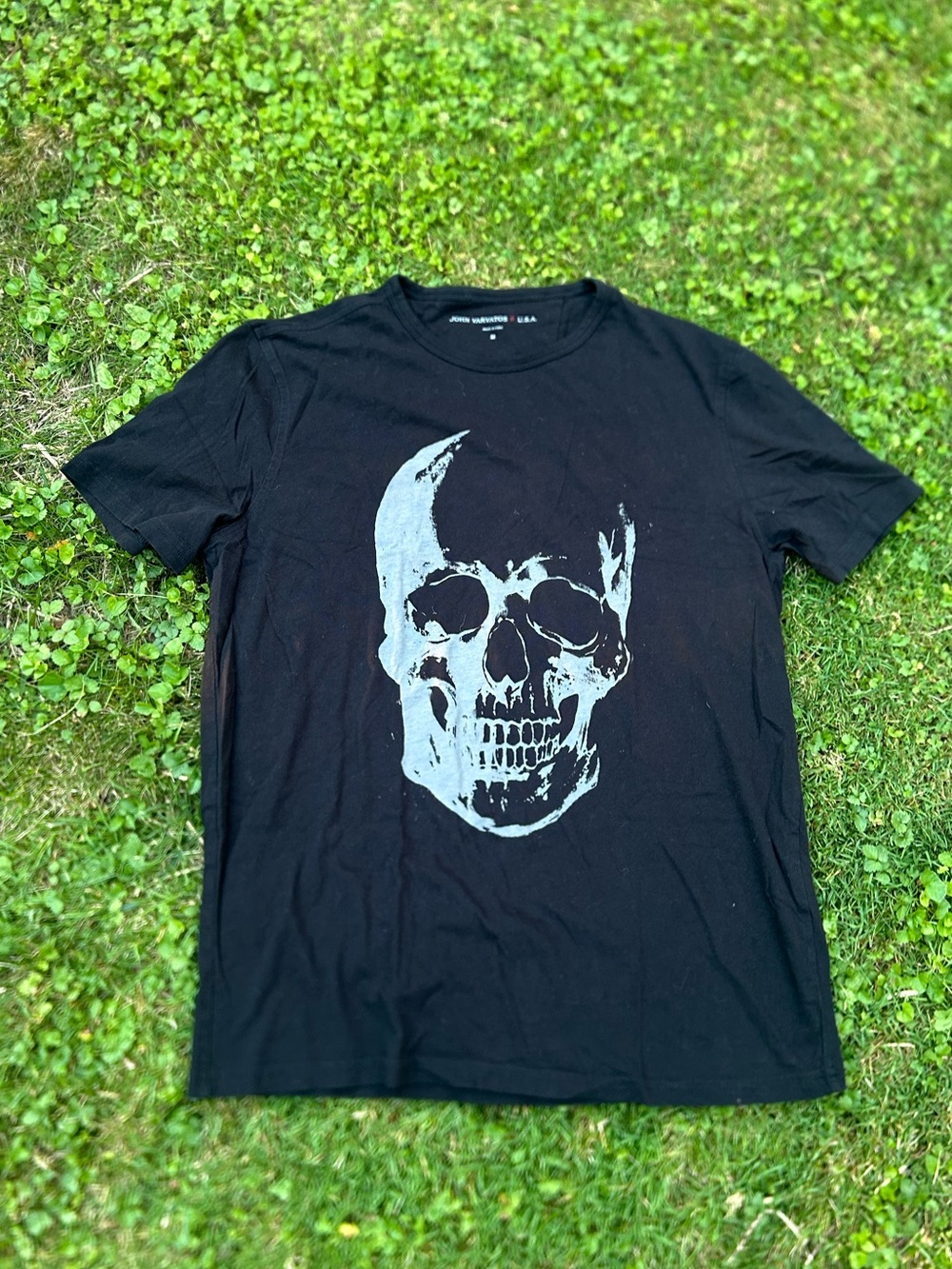 John Varvatos Skull Tee Black Men's Size M